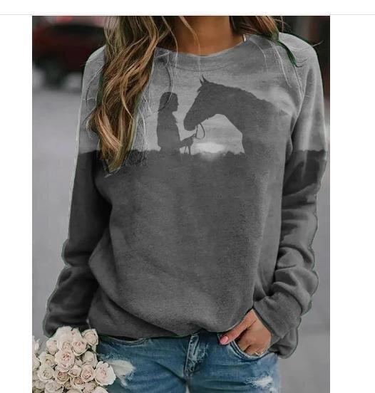2023 Women's Korean Style Loose Fashion Sweatshirt