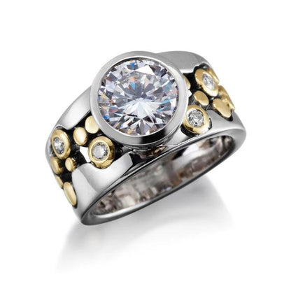 Creative Ethnic Hollow Zircon Trend Ring